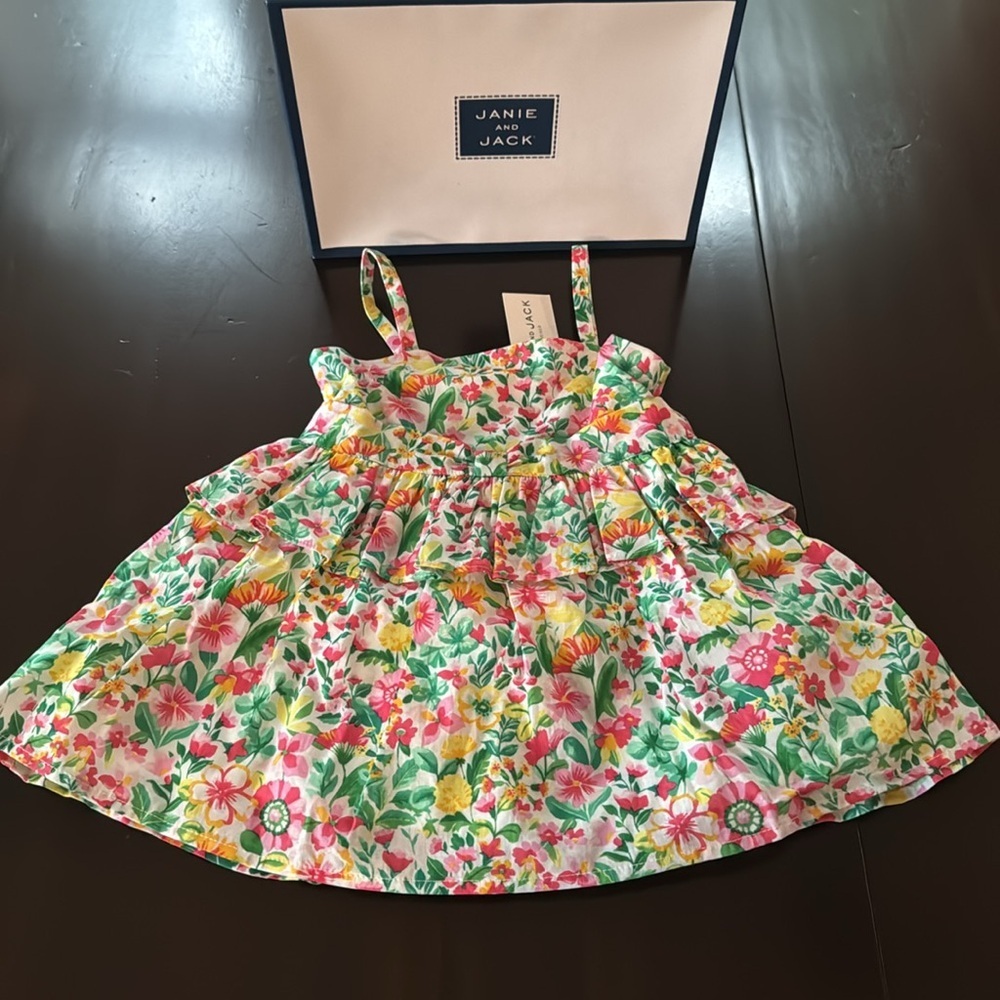 NWT Janie and Jack Multi Floral 2 Piece Dress | Size: 6-12 Months